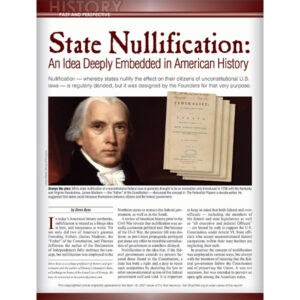 State Nullification: An Idea Deeply Embedded in American History reprint